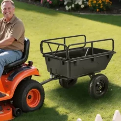 Dump Trailer 10 cu. ft, 500 lbs trækbare plastikhavetrailervogn, til ATV