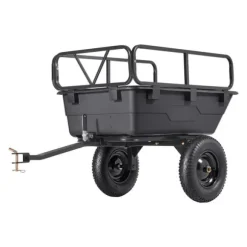 Dump Trailer 10 cu. ft, 500 lbs trækbare plastikhavetrailervogn, til ATV