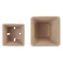 Dyrkningssæt med potter, 8x8x8 cm, Brun