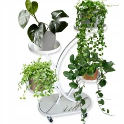 ECARLA metal blomsterstander på hjul 50x25x80cm SZ43B