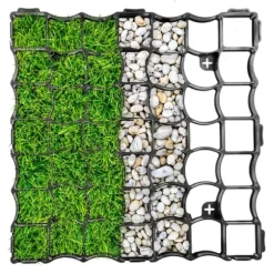 ECO haveespalier, parkering, indkørsel, 50x50x3cm, 10 stk. GEOKRATA, sort