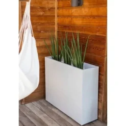 EDA Muret Loft Grafit Blomsterkasse - 46 L - 78,5 x 29,5 x 60 cm - Hvidkalket