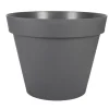 EDA Rund urtepotte TOSCANE - 76 L - Ø 60 x H 47 cm - Antracitgrå