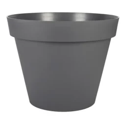 EDA Rund urtepotte TOSCANE - 76 L - Ø 60 x H 47 cm - Antracitgrå