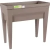 EDA Vegetabilisk trädgård med City Veg-bord & bord - 73 x 38,5 x H 68 cm - 57 L - Taupe