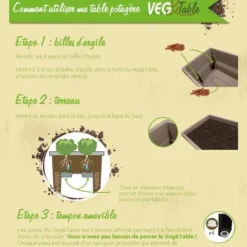 EDA Vegetabilisk trädgård med City Veg-bord & bord - 73 x 38,5 x H 68 cm - 57 L - Taupe