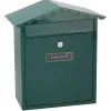 Edm Traditionel Postkasse With 2 Keys 260x90x355 Mm Grøn