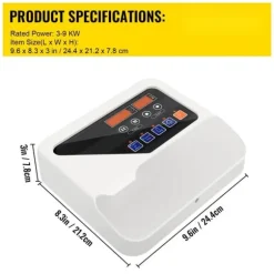 Ekstern saunavarmer controller til 3KW-9KW. Kontroller tid og temperatur fra 40-105°C effektivt.