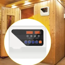 Ekstern saunavarmer controller til 3KW-9KW. Kontroller tid og temperatur fra 40-105°C effektivt.