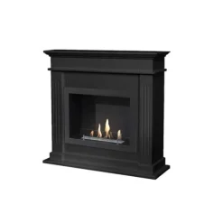 Elda BRI-MDB bioethanol pejs - Sort MDF pejsestel - 1,5 KW varme
