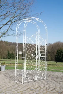Elegant Garden Arch med hegn - Kundestop - Holdbar jernkonstruktion
