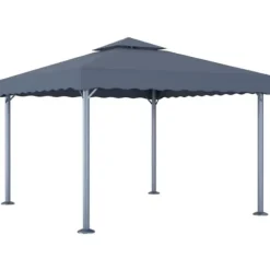 Elegant pavillon i aluminium - Solafskærmning til udendørsbegivenheder | Størrelse: 300x300 cm | Farve: Antracitgrå
