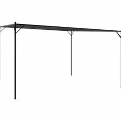 Elegant 4x4 m Pavillon - Vandafvisende Polyester og Stål | Farve: Antracitgrå | 180 g/m²