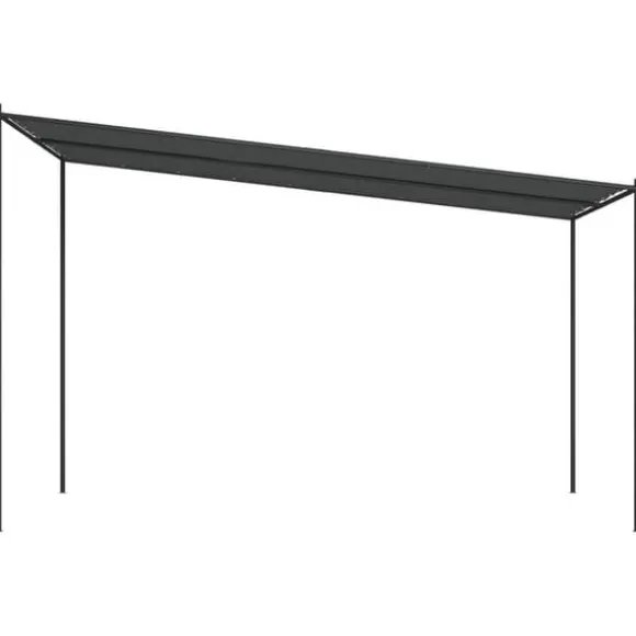 Elegant 4x4 m Pavillon - Vandafvisende Polyester og Stål | Farve: Antracitgrå | 180 g/m²