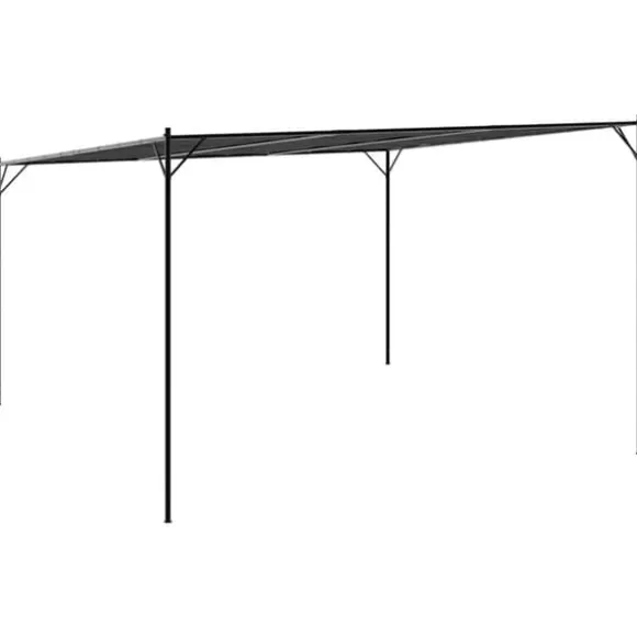 Elegant 4x4 m Pavillon - Vandafvisende Polyester og Stål | Farve: Antracitgrå | 180 g/m²