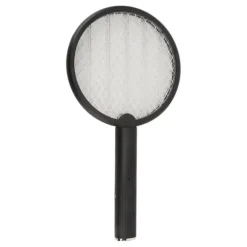 Elektrisk Bug Swatter USB Opladning Rund Flue Killer til Courtyard Kitchen Sort
