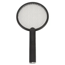 Elektrisk Bug Swatter USB Opladning Rund Flue Killer til Courtyard Kitchen Sort