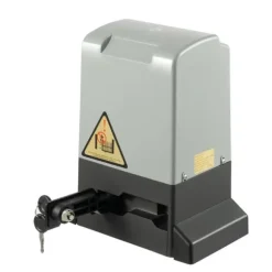 Elektrisk døråbner - Fjernbetjening - 370 W - 220 V 50 Hz - IP44 vandtæt - Til metal- og trædøre - 12 m/min - Grå