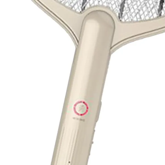 Elektrisk 2-i-1 USB genopladelig fluesmækker med 3-lags mesh - hvid