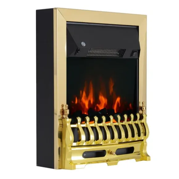 Elektrisk Pejs, 48.2x18.5x59.2 cm, Guld