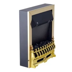 Elektrisk Pejs, 48.2x18.5x59.2 cm, Guld