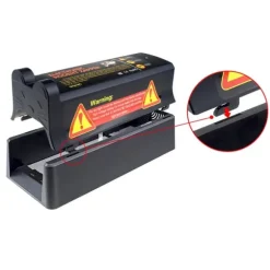 Elektrisk rottefælde - Elektronisk muse- og rottefælde - 220V 60Hz - Elstød 7000V - Adapter 6V/1A - Plast - Sort