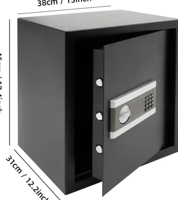 Elektrisk sikkerhed, smart alarm, stor kapacitet,sort