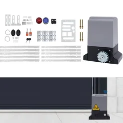Elektrisk skydeportsåbner - 550 W Motor - 1200 kg Kapacitet - Fjernbetjening - Til Tunge Skydeporte - CE-godkendt - Mørkegrå