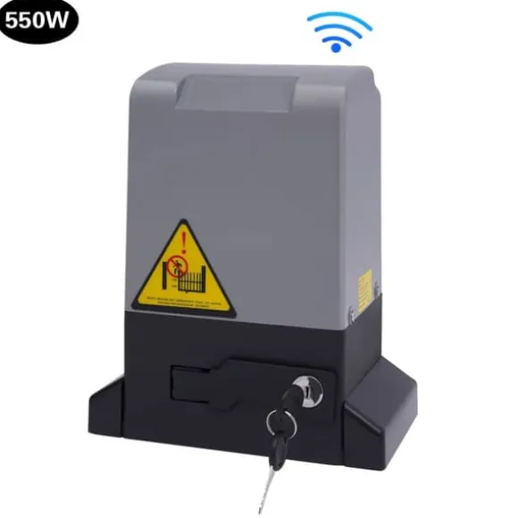 Elektrisk skydeportsåbner - 550 W Motor - 1200 kg Kapacitet - Fjernbetjening - Til Tunge Skydeporte - CE-godkendt - Mørkegrå