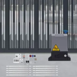 Elektrisk skydeportsåbner - 550 W Motor - 1200 kg Kapacitet - Fjernbetjening - Til Tunge Skydeporte - CE-godkendt - Mørkegrå