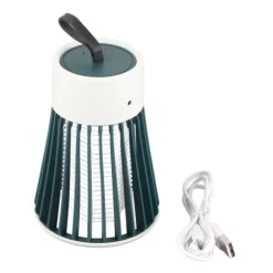 Elektrisk USB Genopladelig Fluefælde Lampe til Indoor Outdoor - Grøn