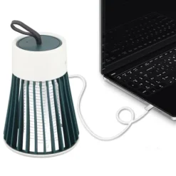 Elektrisk USB Genopladelig Fluefælde Lampe til Indoor Outdoor - Grøn