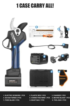 Elektriske Beskærersakse, 25V, 1150W, 45MM Skærediameter,PRU45 PLUS-B