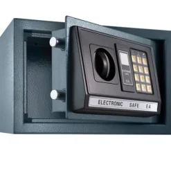 Elektronisk pengeskab 20 x 31 x 22cm + 4 batterier - sort