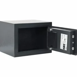 Elektronisk pengeskab med lås - Sikker opbevaring | Farve: Mørkegrå | Størrelse: 23x17x17 cm