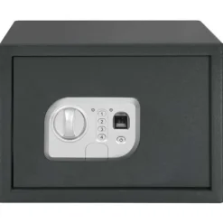 Elektronisk pengeskab med lås - Robust stål | Farve: Mørkegrå | Størrelse: 25x35x25 cm