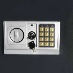 Elektronisk pengeskab med lås - Stål | Farve: Mørkegrå | Størrelse: 35x31x80 cm