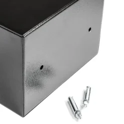 Elektronisk pengeskab 17x23x17cm + nøgle + 4 batterier - sort