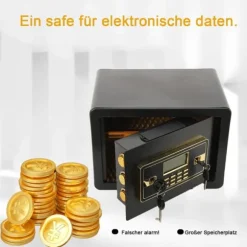 Elektronisk Sikkerhedsboks, Dobbelt Adgangssikkerhed, Alarmfunktion, Aftagelig Hylde