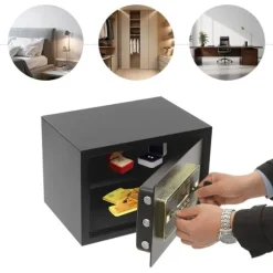 Elektronisk Sikkerhedsboks, Digitalt Tastatur, Alarm System,sort