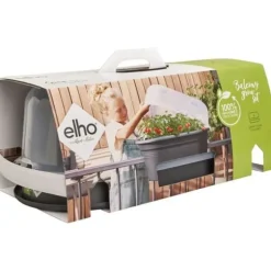 ELHO - Gb Balkonsæt De Cult 55 - Living Black - L 55 x B 28,5 x H 25 cm - Balkon - 100% genbrugt