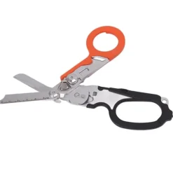 Emergency Response Stainless Steel Multifunktionel Foldbar Saksetang - Sort Orange