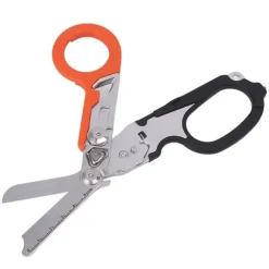 Emergency Response Stainless Steel Multifunktionel Foldbar Saksetang - Sort Orange