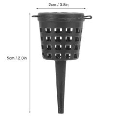 En bonsai-gødningskurv med låg, 100 stk. plastikgødningskurv med net til blomster, bærbar gødningskasse til potteplanter, orkideer og bonsai