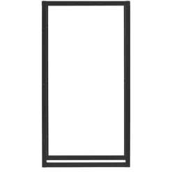 [en.casa]® Brændeholder - brændestativ - 80x150x25cm - stål - sort