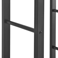 [en.casa]® Brændeholder - brændestativ - 80x150x25cm - stål - sort