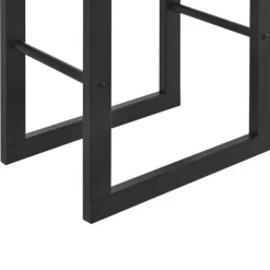 [en.casa]® Brændeholder - brændestativ - 80x150x25cm - stål - sort