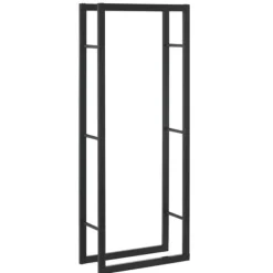 [en.casa]® Brændeholder - brændestativ - stål - 50x150x25cm - sort