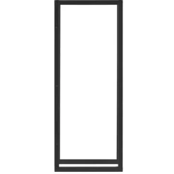 [en.casa]® Brændeholder - brændestativ - stål - 50x150x25cm - sort