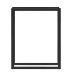 [en.casa]® Brændeholder - brændestativ - 80x100x25cm - stål - sort